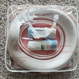 Inflatable Foldable Potty - White and Pink